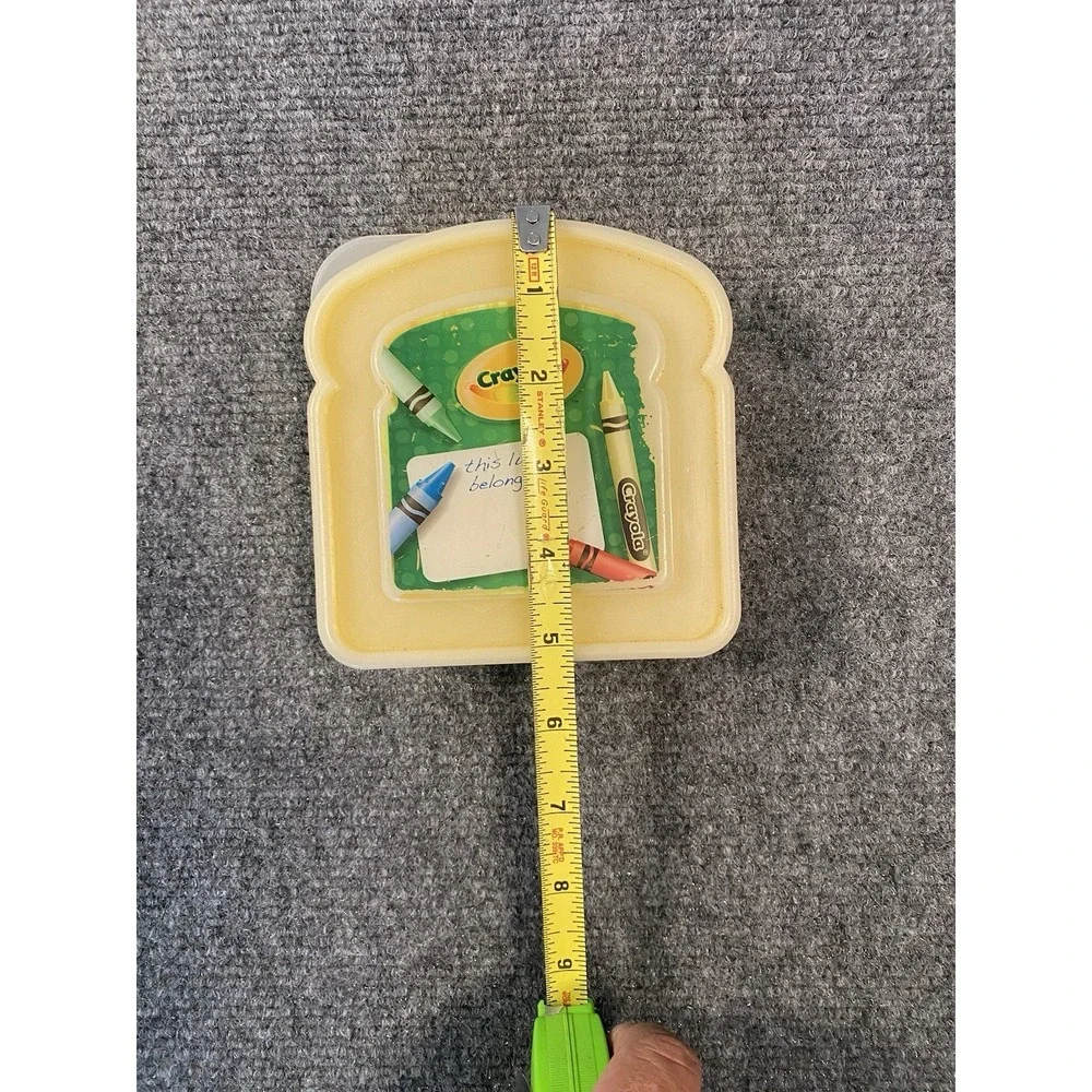 Crayola Snack Packer Sandwich Keeper Lunch Plastic Container with Lid 2005 5X5
